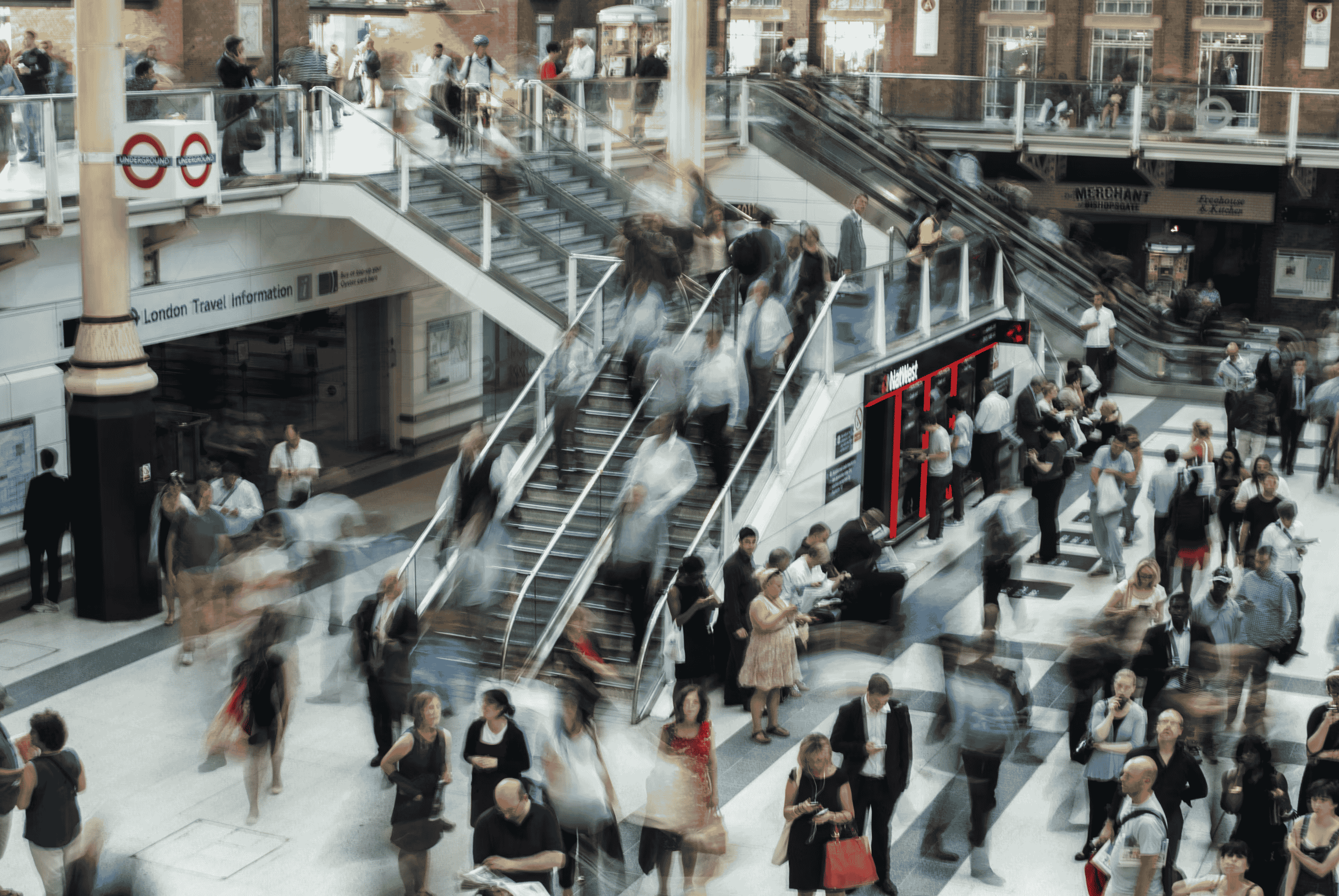 people at the station